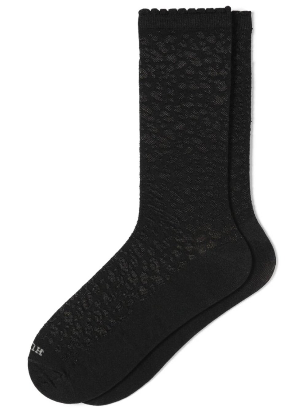 HUE - Jean Socks, Black Leopard